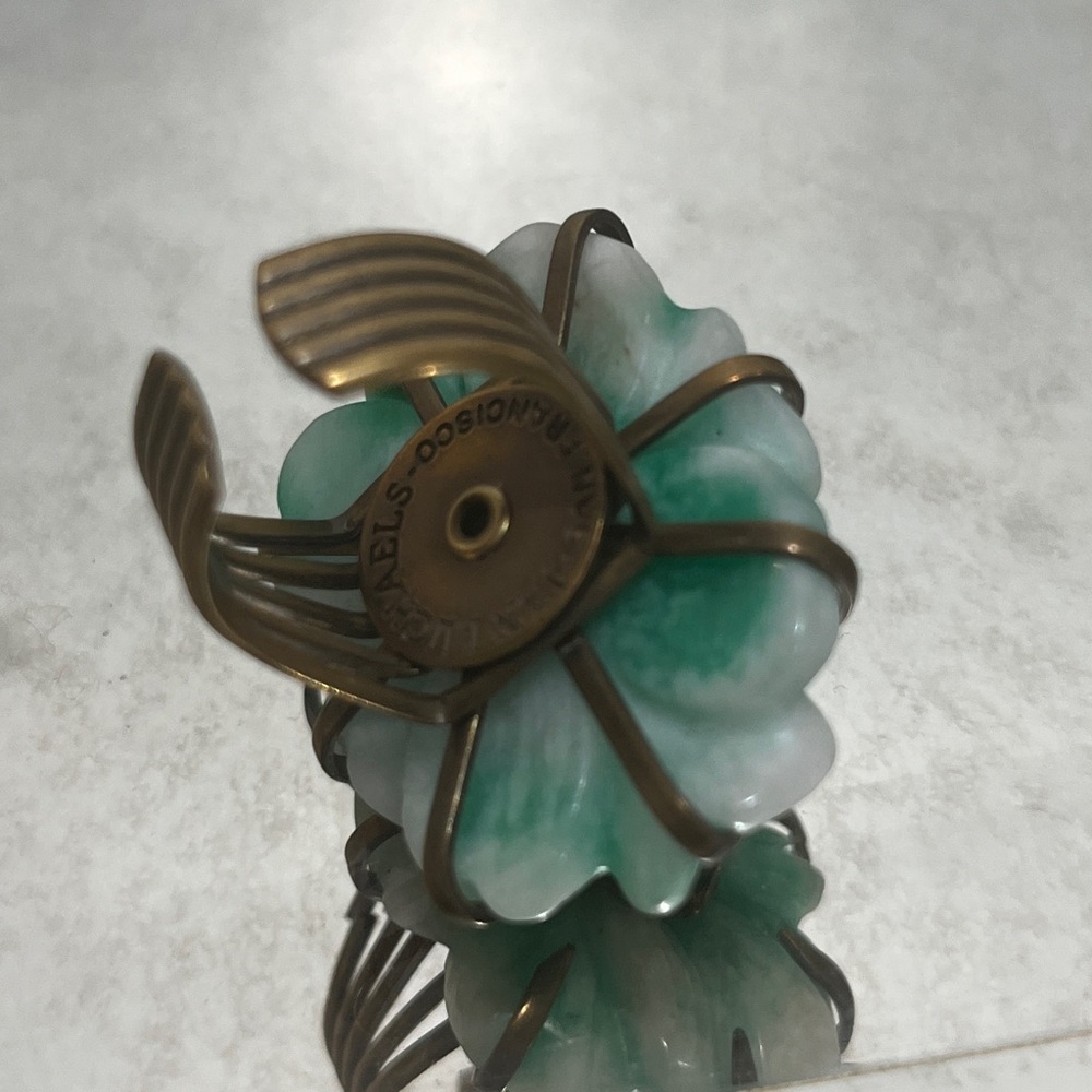 Jan michaels carved jade ring - Picture 5 of 5